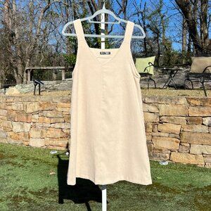 Cream Corduroy Shift Dress